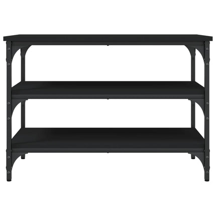 Skobänk svart 70x38,5x49 cm konstruerat trä
