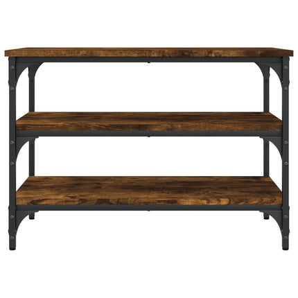 Skobänk rökfärgad ek 70x38,5x49 cm konstruerat trä