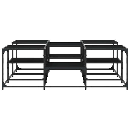 Soffbord svart 121x121x40 cm konstruerat trä