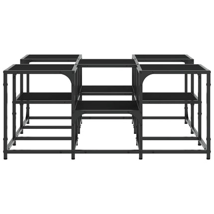 Soffbord svart 91x91x40 cm konstruerat trä