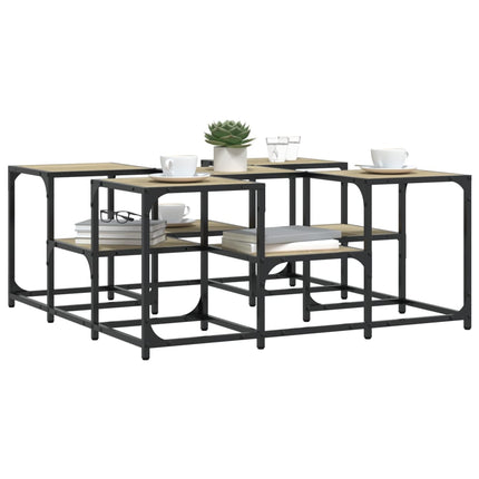 Soffbord sonoma-ek 91x91x40 cm konstruerat trä