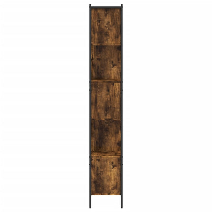 Bokhylla rökfärgad ek 102x28x172 cm konstruerat trä