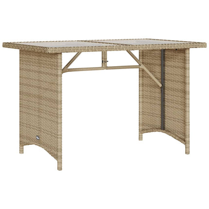 Soffgrupp för trädgården med dynor 6 delar beige konstrotting