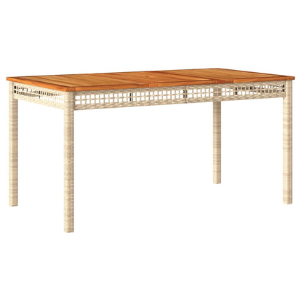 Matgrupp för trädgården med dynor 5 delar beige konstrotting