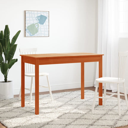 Konsolbord vaxbrun 110x55x75 cm massiv furu