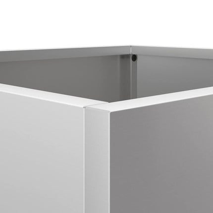 Odlingslådor 2 st silver 49x47x46 cm galvaniserat stål