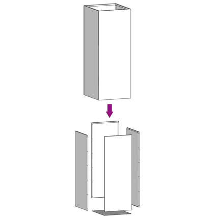 Odlingslåda vit 32x29x75 cm kallvalsat stål