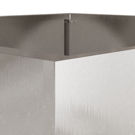 Odlingslåda silver 32x29x75 cm rostfritt stål