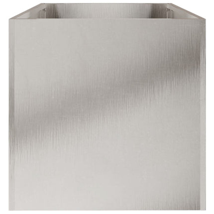 Odlingslåda silver 62x30x29 cm rostfritt stål