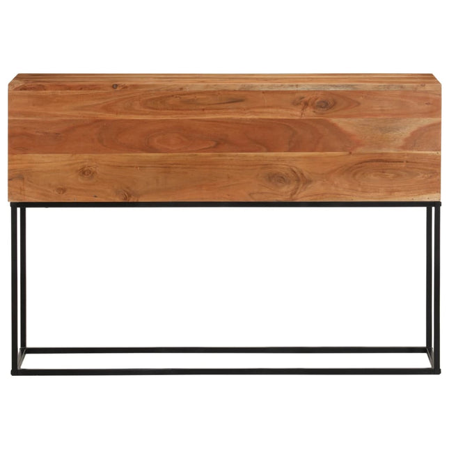 Konsolbord 110x30x75 cm massivt akaciaträ och järn