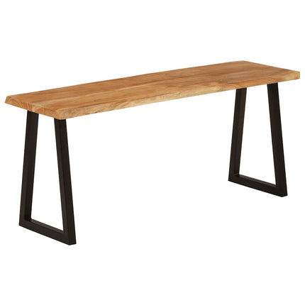 Bänk med levande kant 105 cm massivt akaciaträ