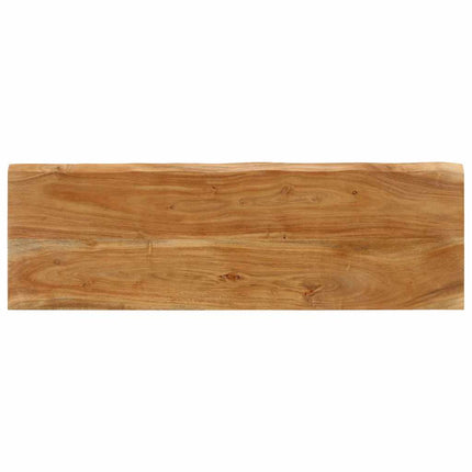 Bänk med levande kant 105 cm massivt akaciaträ