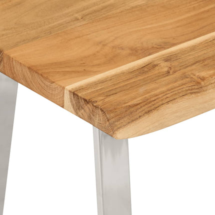 Bänk med levande kant 105 cm massivt akaciaträ