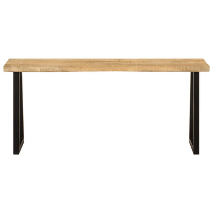 Bänk med levande kant 105 cm massivt mangoträ