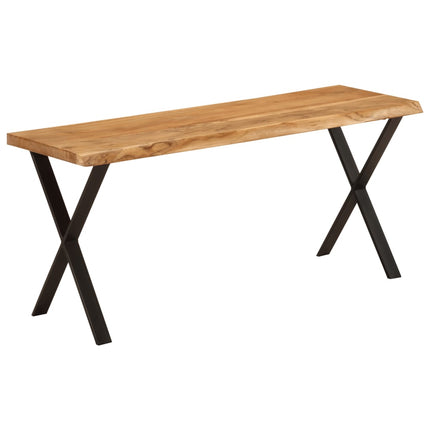Bänk med levande kant 105 cm massivt akaciaträ