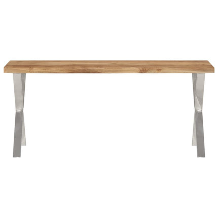 Bänk med levande kant 105 cm massivt akaciaträ