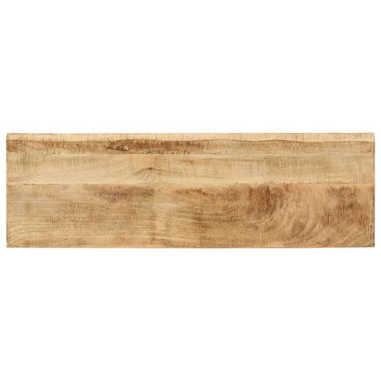 Avlastningsbord med levande kant 105x33x76 cm massivt mangoträ