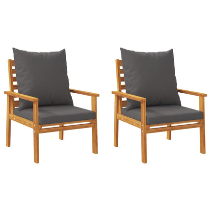 Loungegrupp med dynor 5 delar massivt akaciaträ