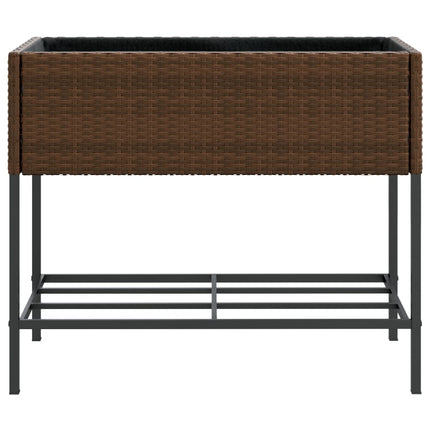 Odlingslådor med hylla 2 st brun 90x40x75 cm konstrotting