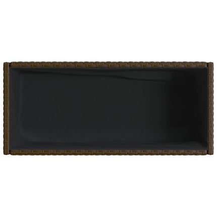 Odlingslådor med hylla 2 st brun 90x40x75 cm konstrotting