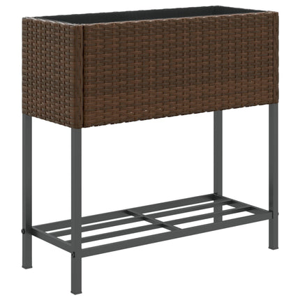 Odlingslådor med hylla 2 st brun 70x28x70 cm konstrotting