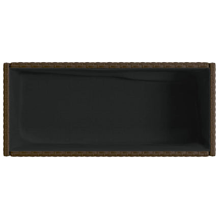 Odlingslådor med hylla 2 st brun 70x28x70 cm konstrotting