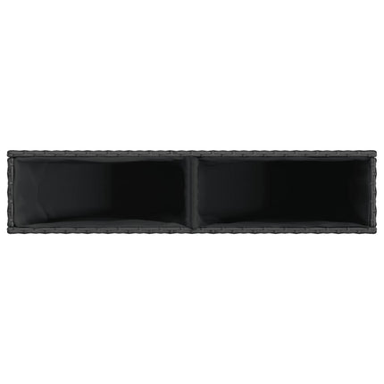 Odlingslådor med 2 krukor 2 st svart 90x20x40 cm konstrotting