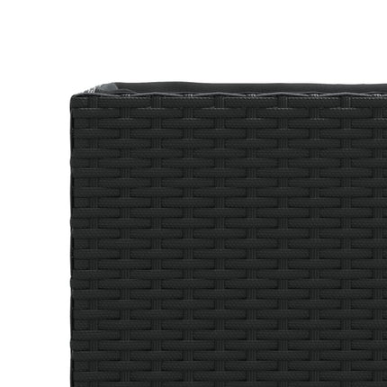 Odlingslådor med 2 krukor 2 st svart 90x20x40 cm konstrotting