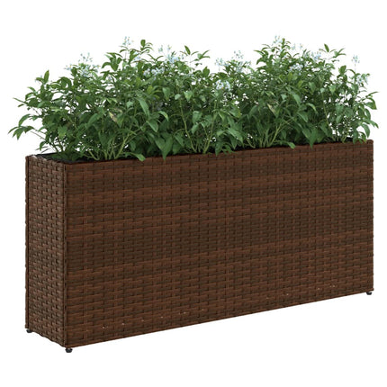 Odlingslådor med 2 krukor 2 st brun 90x20x40 cm konstrotting