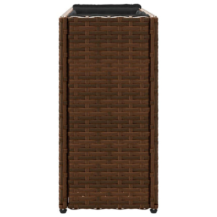 Odlingslådor med 2 krukor 2 st brun 90x20x40 cm konstrotting