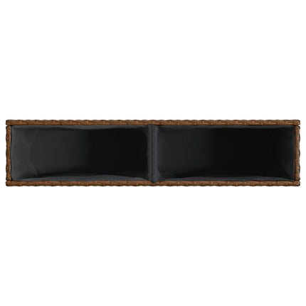 Odlingslådor med 2 krukor 2 st brun 90x20x40 cm konstrotting