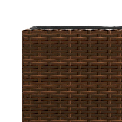Odlingslådor med 2 krukor 2 st brun 90x20x40 cm konstrotting