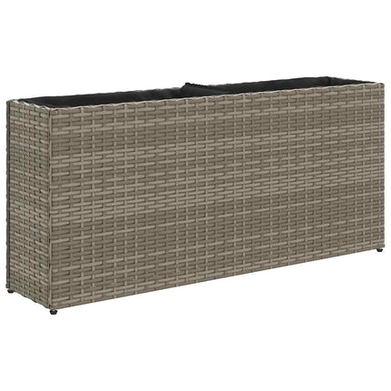 Odlingslådor med 2 krukor 2 st grå 90x20x40 cm konstrotting
