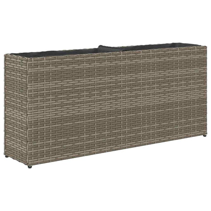 Odlingslådor med 2 krukor 2 st grå 90x20x40 cm konstrotting