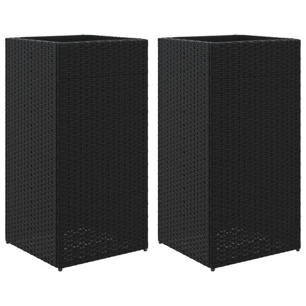 Odlingslådor 2 st svart 40x40x80 cm konstrotting