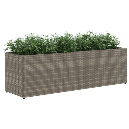 Odlingslådor med 3 krukor 2 st grå 105x30x32 cm konstrotting