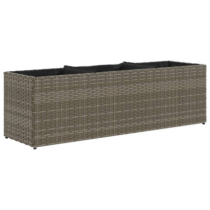 Odlingslådor med 3 krukor 2 st grå 105x30x32 cm konstrotting