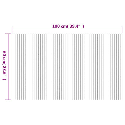 Matta rektangulär brun 60x100 cm bambu