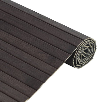 Matta rektangulär mörkbrun 60x100 cm bambu