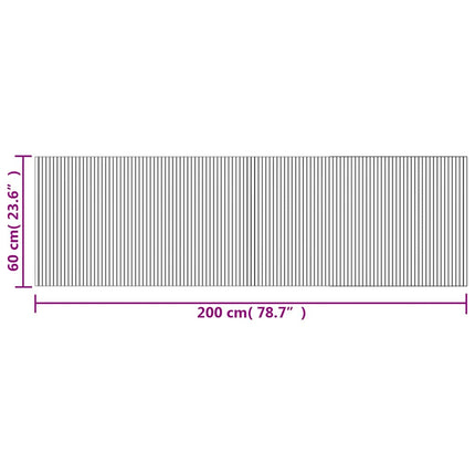 Matta rektangulär brun 60x200 cm bambu
