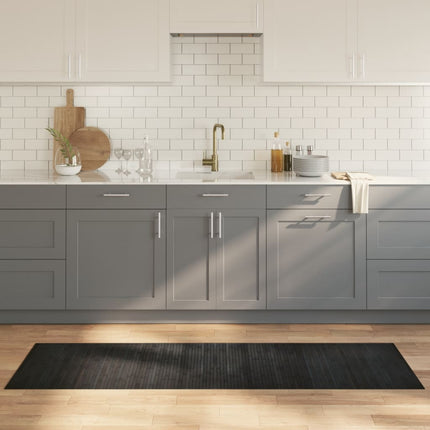 Matta rektangulär grå 60x200 cm bambu