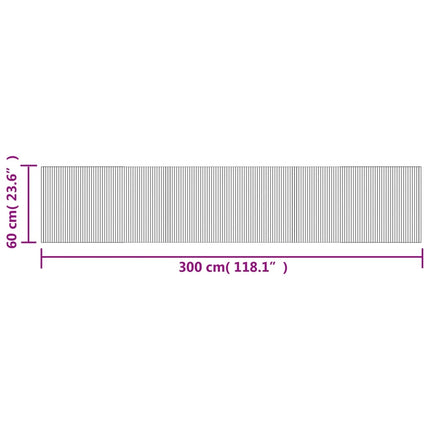 Matta rektangulär svart 60x300 cm bambu
