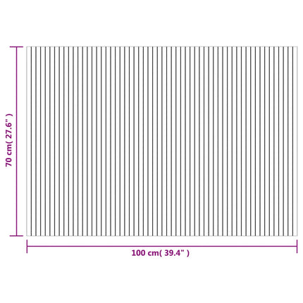 Matta rektangulär svart 70x100 cm bambu