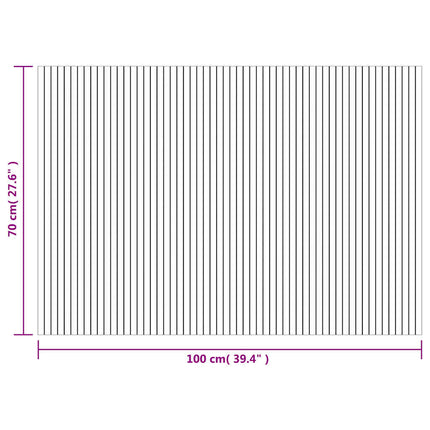 Matta rektangulär brun 70x100 cm bambu