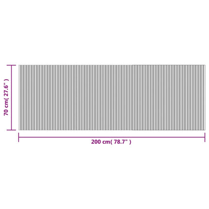 Matta rektangulär mörkbrun 70x200 cm bambu