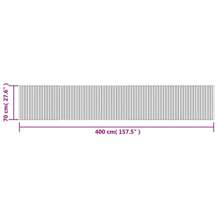 Matta rektangulär svart 70x400 cm bambu