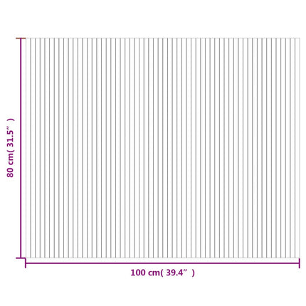 Matta rektangulär svart 80x100 cm bambu