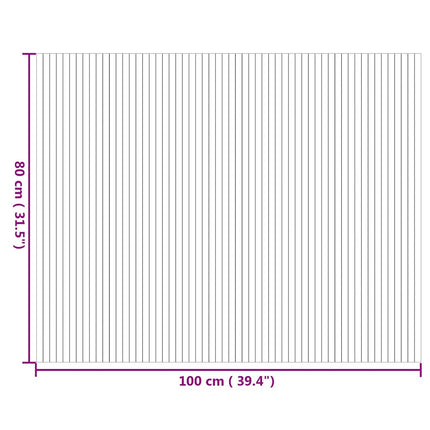 Matta rektangulär naturlig 80x100 cm bambu
