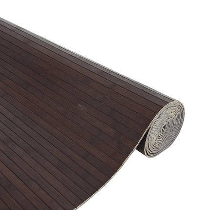 Matta rektangulär mörkbrun 80x100 cm bambu