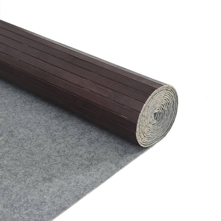 Matta rektangulär mörkbrun 80x100 cm bambu